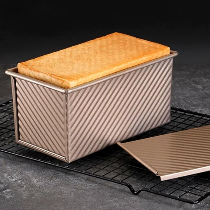2 Stück Toastbrot Backform mit Deckel 550G, Toast Backform Brotbackform Tief, Antihaft Brot Kastenfo