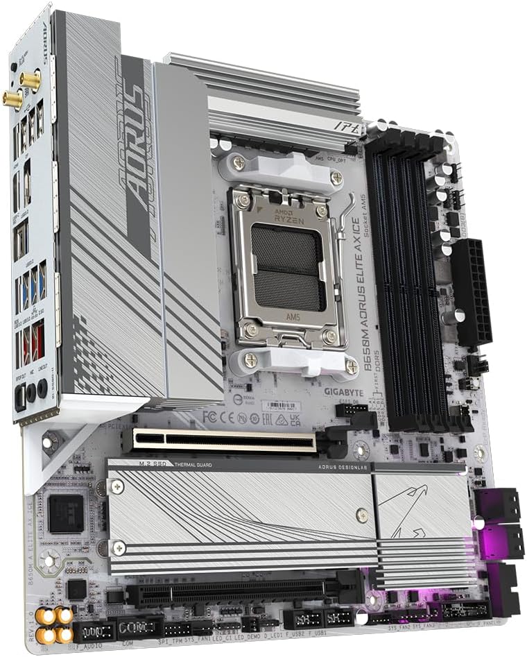Aorus B650 AORUS Elite AX Ice (Sockel AM5/B650/DDR5/S-ATA 6Gb/s/Micro ATX)