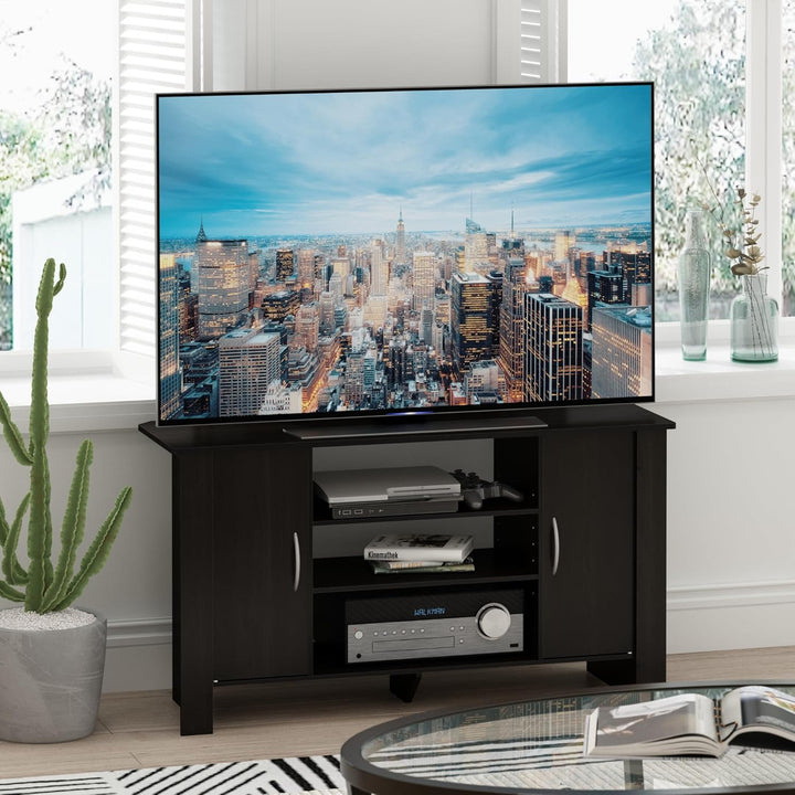 Furinno Econ TV Stand Unterhaltungszentrum, Espresso, 106.9 (Breite) x 57.9 (Höhe) x 34.3 (Tiefe) cm