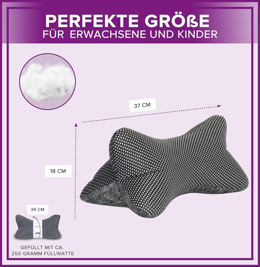 Leseknochen Nackenkissen (Mandala grün) bequem und waschbar! Handgestopft und genäht in Deutschland