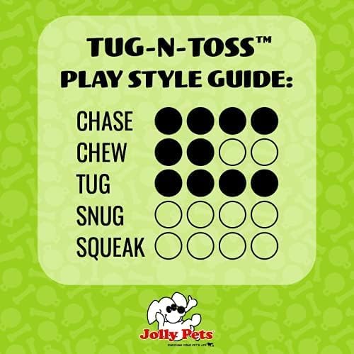Jolly Pets Tug-n-Toss Robuster Hundespielzeugball mit Griff, 11,4 cm/klein, Violett 4.5 Inches/Small