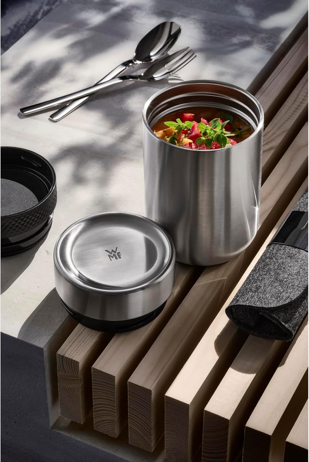 WMF my2Go Thermo Speisebehälter 500ml Isolierbehälter und 200ml Zusatzbehälter, umweltfreundlich, Cr