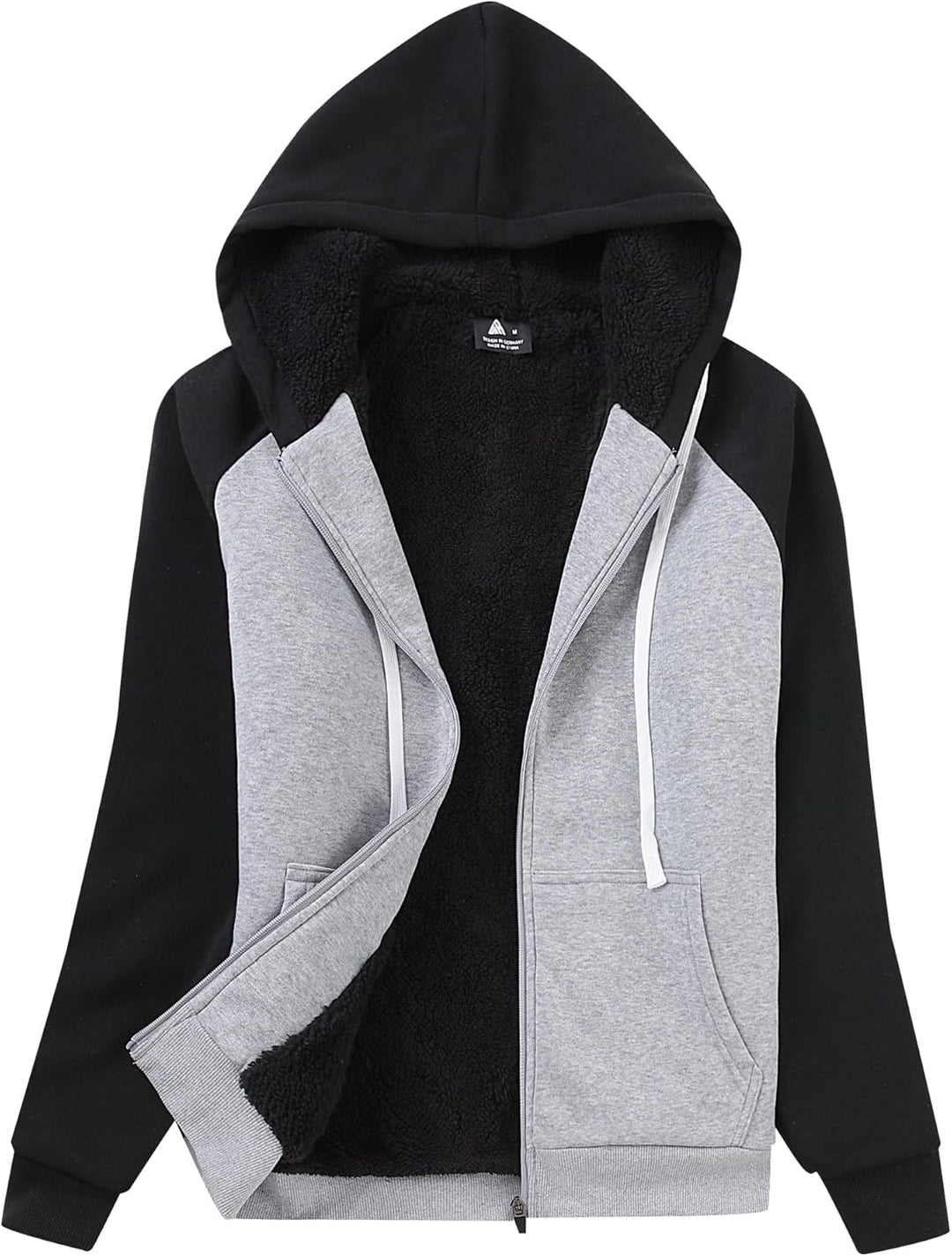 igeekwell Damen Fleecejacke mit Kapuze Warm Hoodie Jacke Damen Sweatjacke mit Teddyfutter Damen Outd