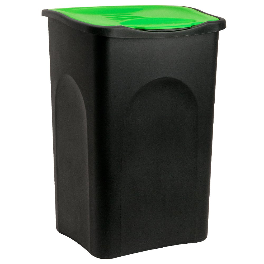 Stefanplast® Mülleimer mit Deckel 50L Abfalleimer Geruchsarm Küche Bad Biomüll Gelber Sack Kunststof