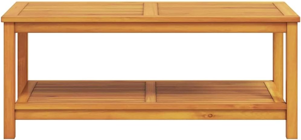 vidaXL Beistelltisch Öl-Natur 110 x 55 x 45 cm Massivholz Akazie, Gartentisch, rustikal, für drausse