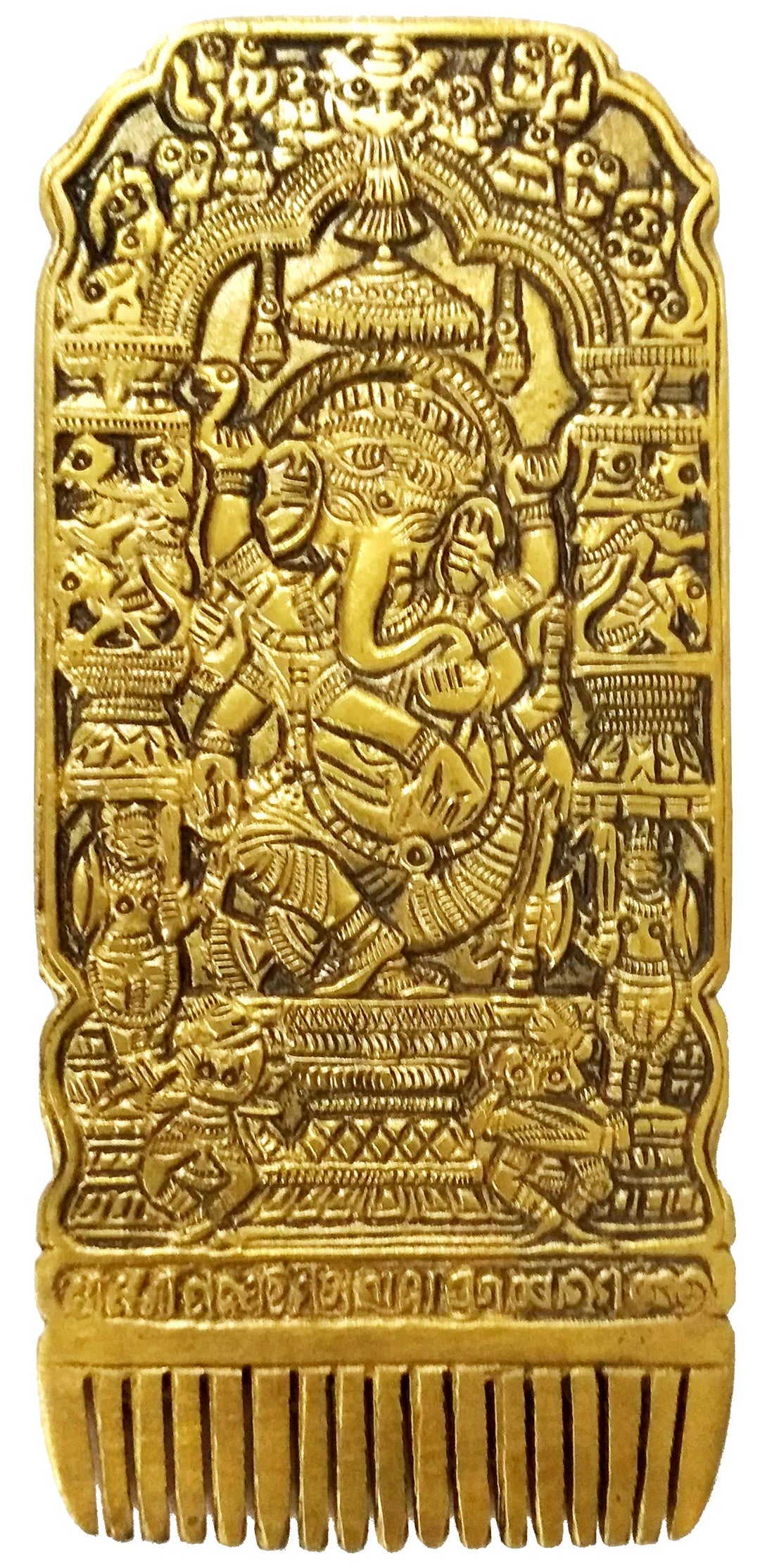 Purpledip 11981 Skulptur Radha Krishna & Ganesha: seltenes antikes Sammlerstück Idol mit aufwendiger