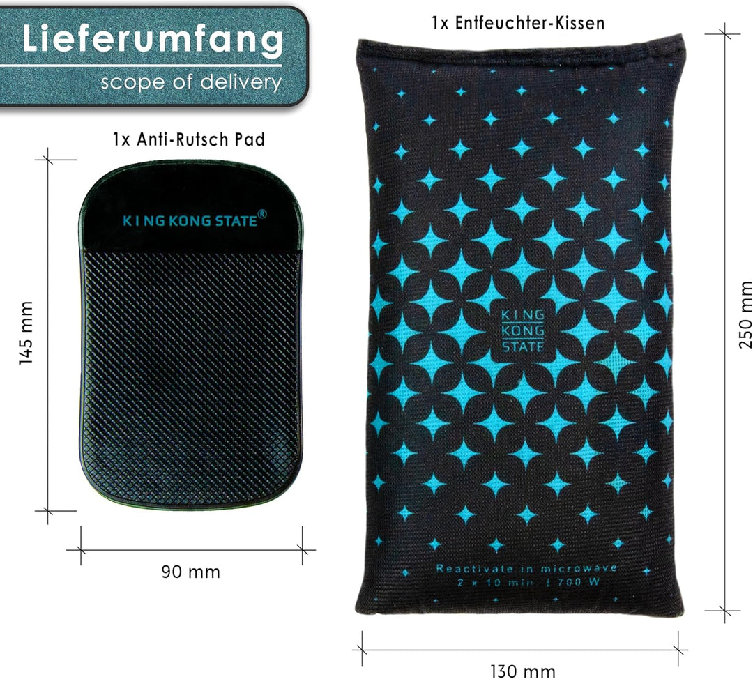 King Kong State Luftentfeuchter für Autos - Entfeuchter-Kissen 1 kg für beschlagene Autoscheiben - m