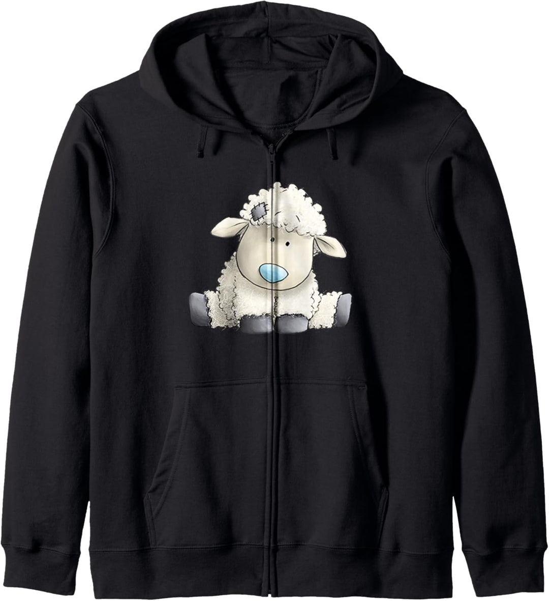 Vintage niedliche weisse Baby-Schafe, die mit Liebe schauen Kapuzenjacke