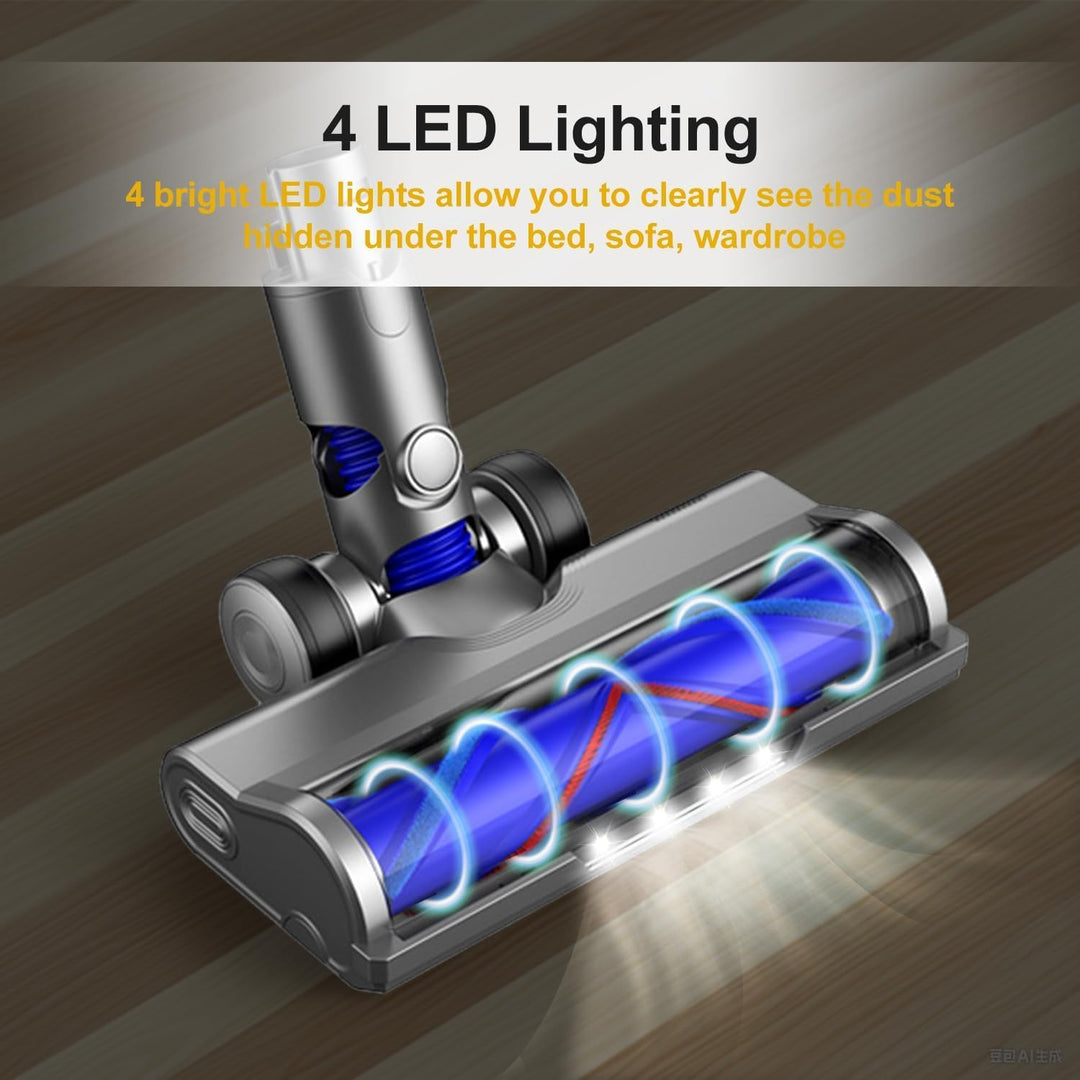 Ersatzbürstenkopf für Dyson V6, DC58, DC59, DC61, DC62, DC74, Motorisierte V-förmige Walze mit LED-L