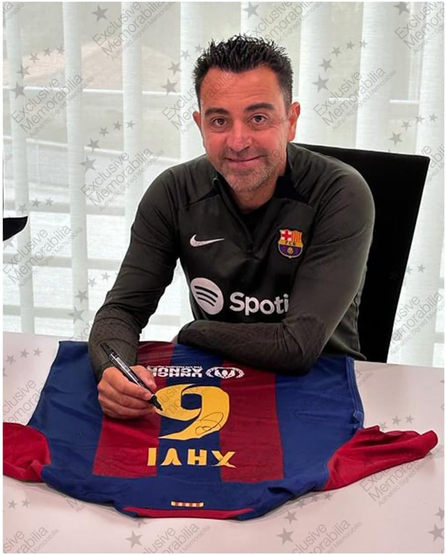 Barcleona-Trikot, signiert von Xavi Hernandez