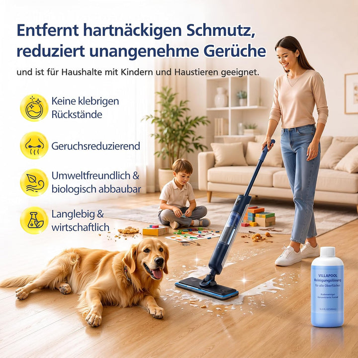 Konzentriertes Bodenreiniger Ersatz für Philips OneUp Wischmopp, 500ml Bodenreiniger für alle Hartbö