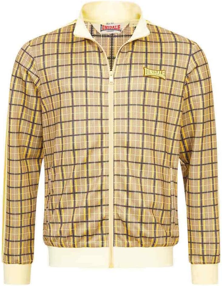 Lonsdale Herren Seabrook Tracksuit 3XL Yellow/Brown/Ecru, 3XL Yellow/Brown/Ecru