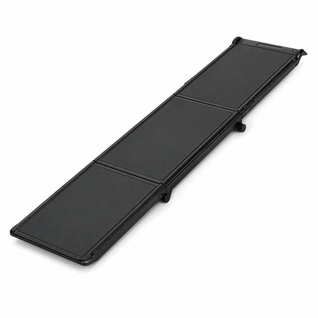 Wiltec Hunderampe 180 x 40 cm 50 kg 3-Fach faltbar rutschfeste Autorampe für Hunde, klappbare Einsti