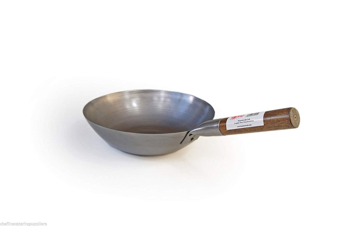 Wok - Karbonstahl 33 cm - runder Boden