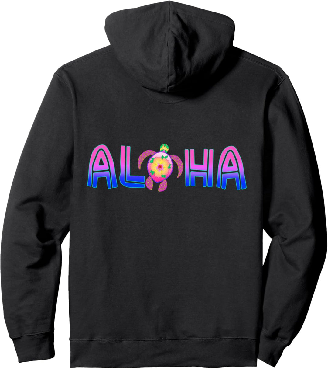 Aloha Hawaii tropische Honu Schildkröte Pullover Hoodie