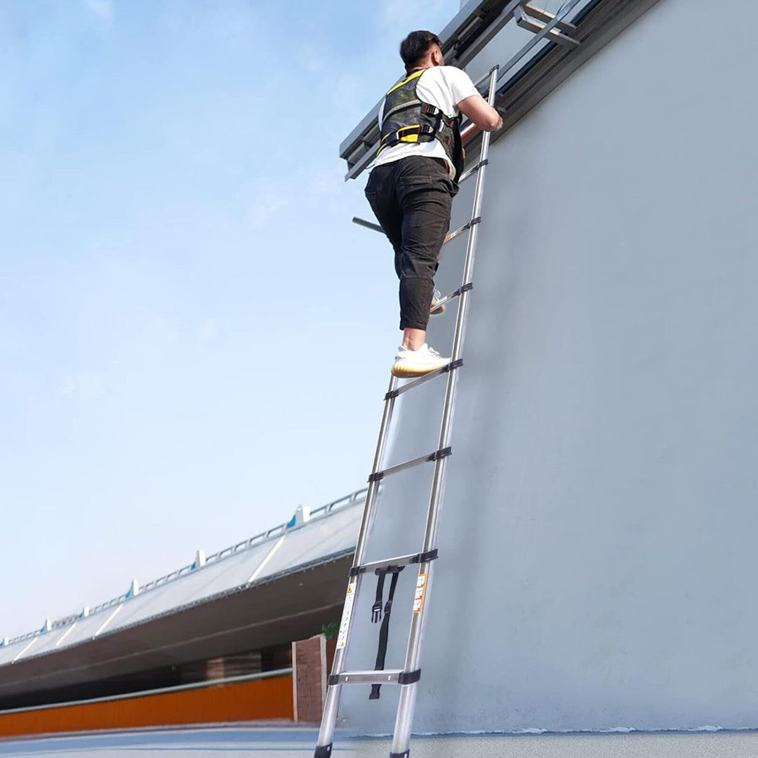 Teleskopleiter ausziehbar 2,6m Höhe Anlege- Klappleiter 150kg Belastbarkeit, 8.5ft Teleskopische Ede