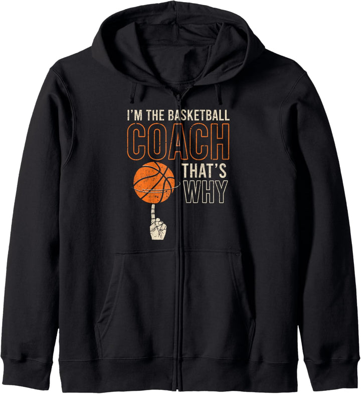Ich bin der Basketball Coach deshalb Training Sport Trainer Kapuzenjacke