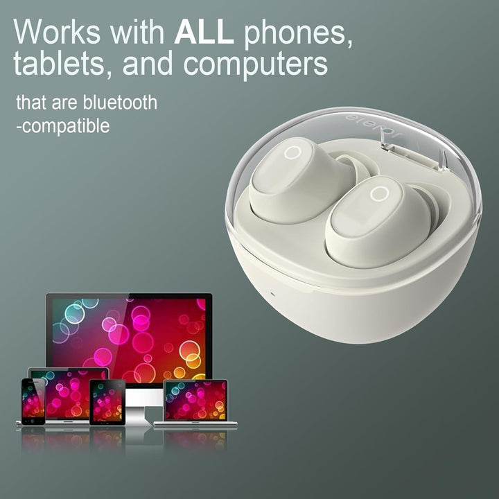 eleror Mini BT Kopfhörer T1, Drahtlose Bluetooth Ohrhörer für Kleine Ohren Kanal Kristall Ohrstöpsel