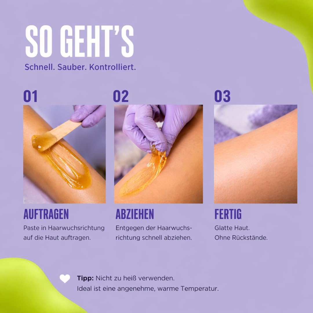 Zuckerpaste SOFT – Sugaring Paste zur Haarentfernung &amp; Enthaarung, für Körper, Beine, Arme und Rücke