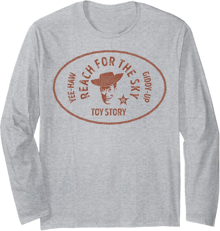 Disney Pixar Toy Story Woody Reach For The Sky Circle Text Langarmshirt