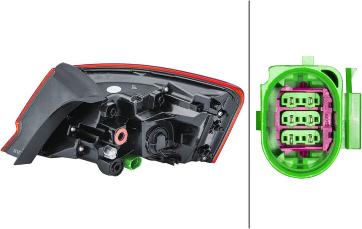 HELLA 2SD 012 831-031 Heckleuchte - LED - äusserer Teil - ECE - für Rechtsverkehr/für Linksverkehr -