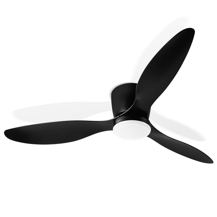 Deckenventilator mit Beleuchtung und Fernbedienung, Ø 132 cm Deckenlampe mit Ventilator dimmbar, 3 F
