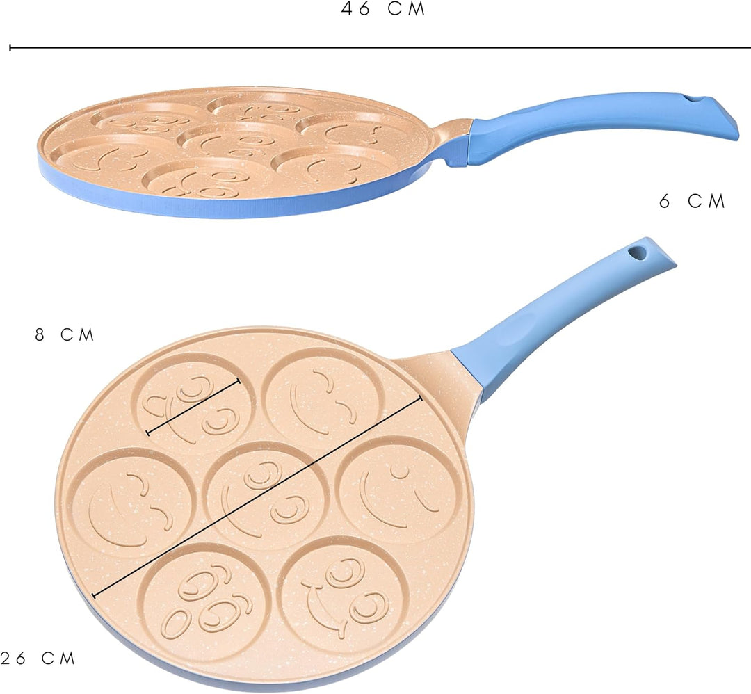 Erreke Pancake Pfanne, Geeignet für Induktion, Antihaft Bratpfanne für Pancakes, Pfannkuchenpfanne,