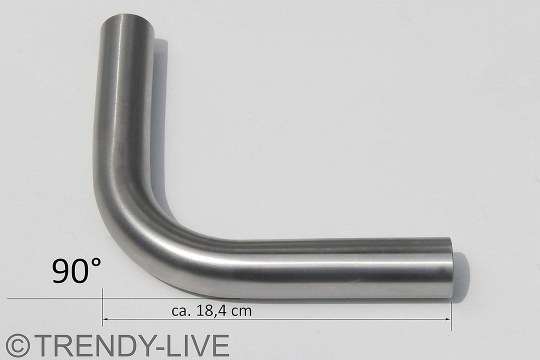 Edelstahlrohrbogen Ø 30x2mm Geländer Schweissbogen Rund Rohr geschliffen Korn 240, Abmessung:90° - Ø