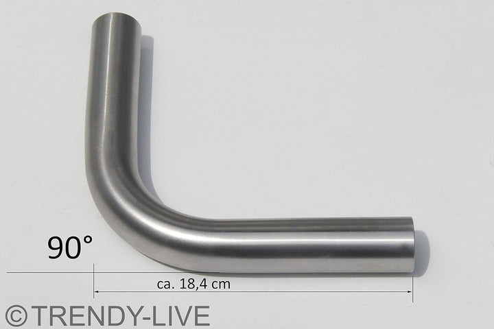 Edelstahlrohrbogen Ø 30x2mm Geländer Schweissbogen Rund Rohr geschliffen Korn 240, Abmessung:90° - Ø