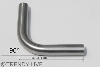 Edelstahlrohrbogen Ø 30x2mm Geländer Schweissbogen Rund Rohr geschliffen Korn 240, Abmessung:90° - Ø