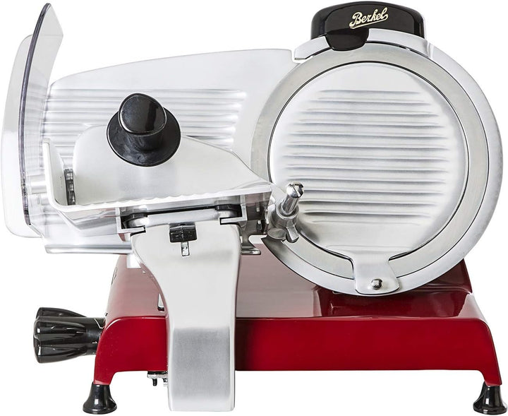 BERKEL - Allesschneider Red Line 250 + Schneidebrett aus Esche und Edelstahl (Weiss), Weiss