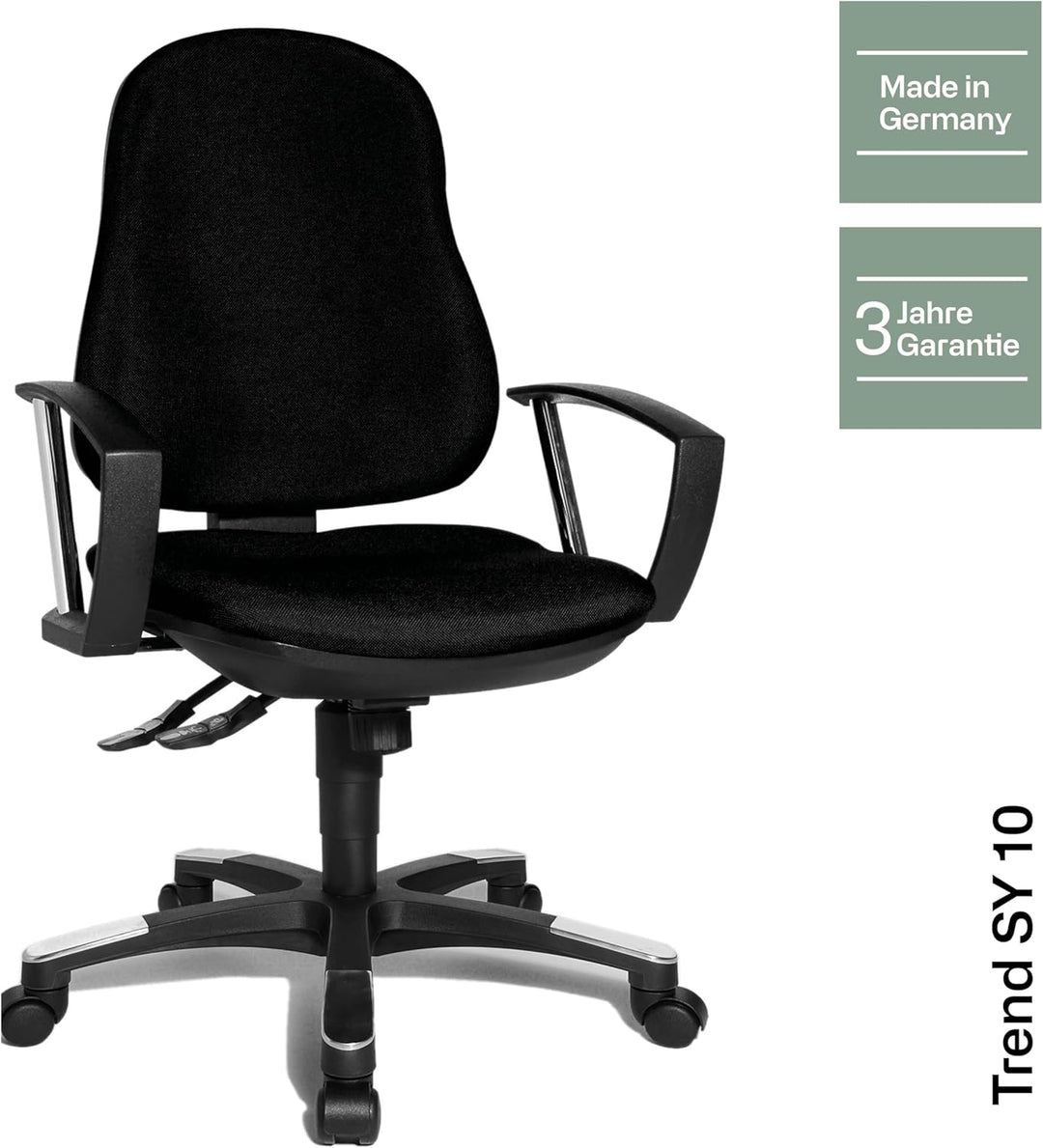 Topstar 9020AG20, Trend SY 10, Bürostuhl, Schreibtischstuhl, ergonomisch, mit Armlehnen, Bezugsstoff