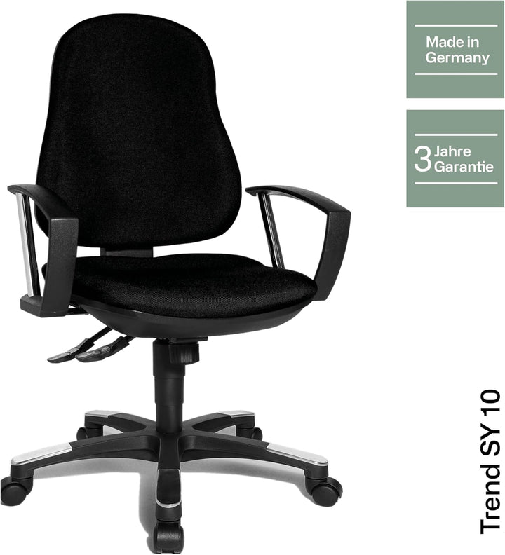 Topstar 9020AG20, Trend SY 10, Bürostuhl, Schreibtischstuhl, ergonomisch, mit Armlehnen, Bezugsstoff