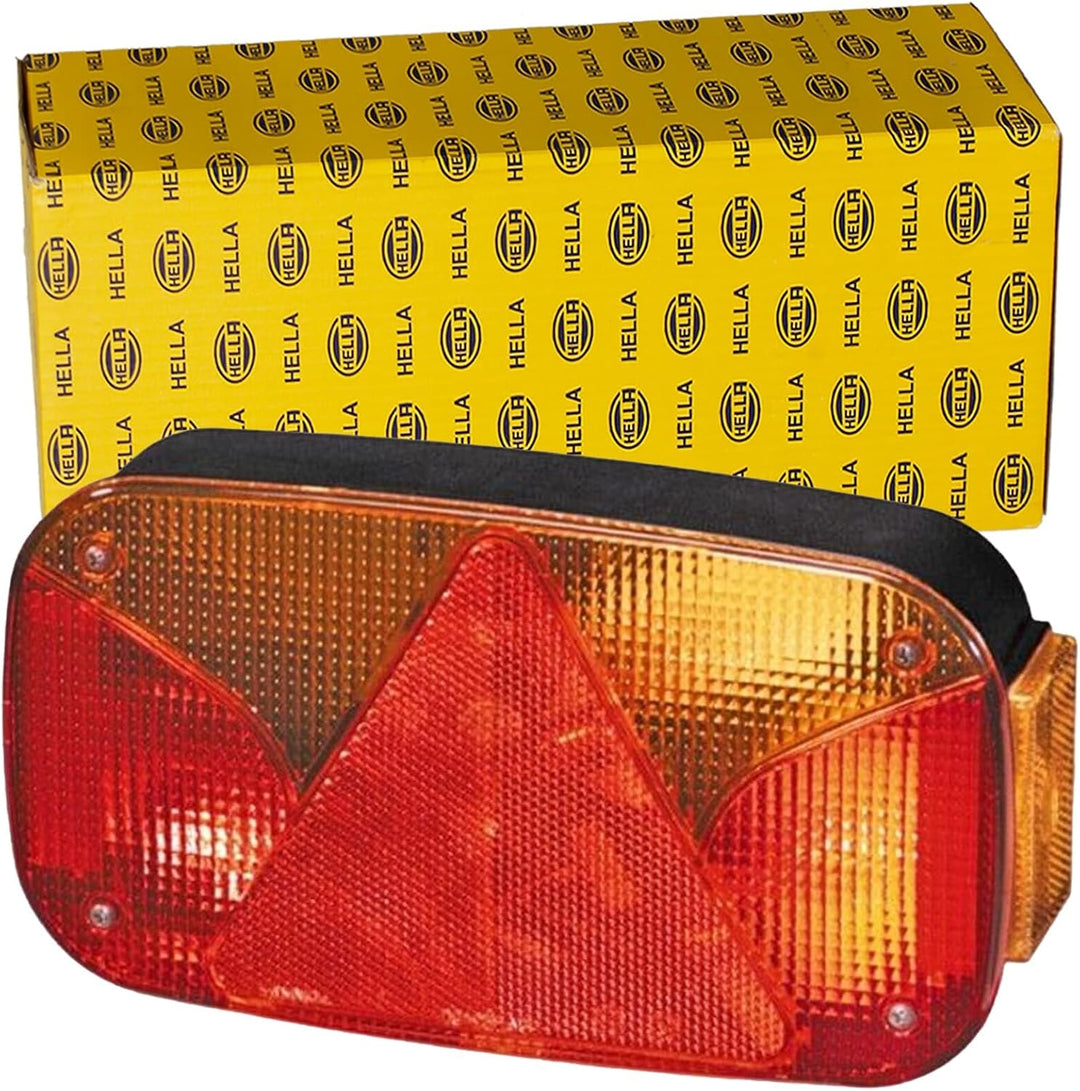 HELLA - Heckleuchte - Glühlampe - 12V - Anbau/geschraubt - Lichtscheibenfarbe: weiss/rot - Stecker: