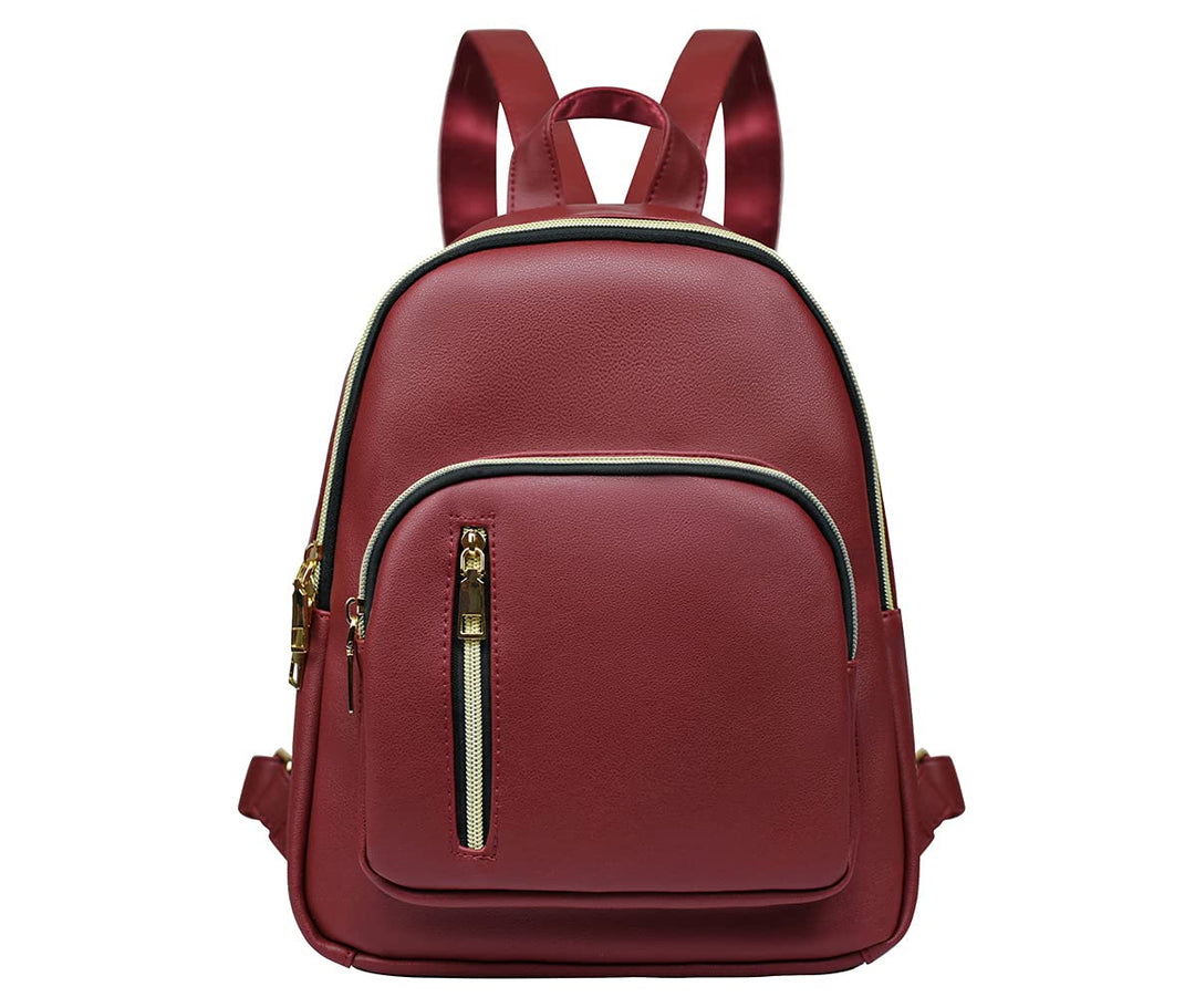 YANAIER Rucksäcke Damen PU Leder Tagesrucksack Schultaschen Reiserucksack Umhängetasche für Mädchen