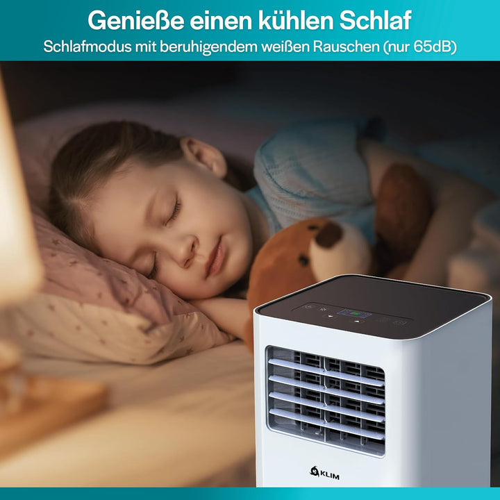 KLIM K9000-3-In-1 KLIMaanlage Mobil - Fernbedienung - Mit Integrierter Entfeuchtungsfunktion, Ventil
