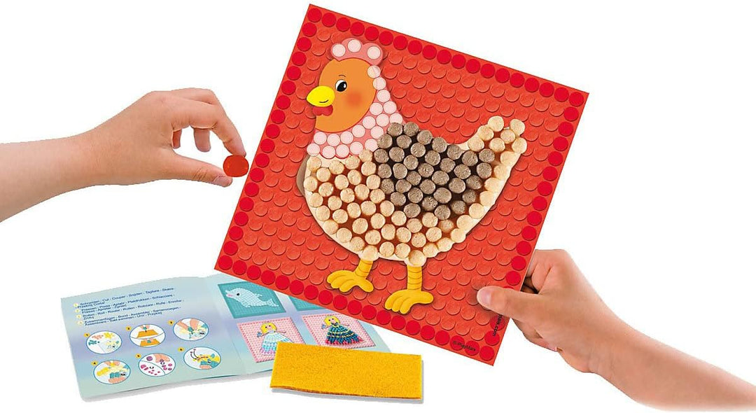 Playmais MOSAIC Little Farm Kreativ-Set zum Basteln für Kinder ab 3 Jahren | Über 2.300 Stück & 6 Mo