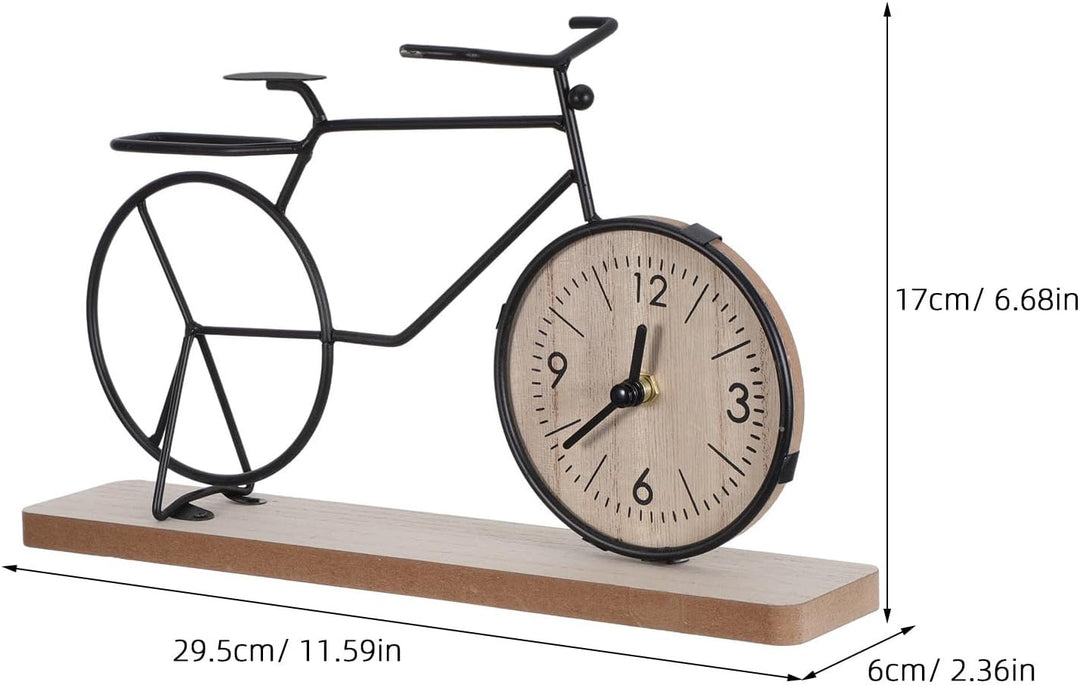 Toyvian Vintage Fahrrad Uhr Präzisem Analogwerk Kreative Schreibtisch Uhr für Regal und Kaffeetisch