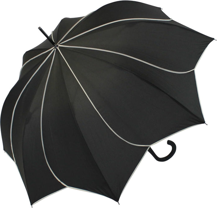 Pierre Cardin Stockschirm Damen gross stabil mit Automatik - Sunflower - schwarz, Schwarz