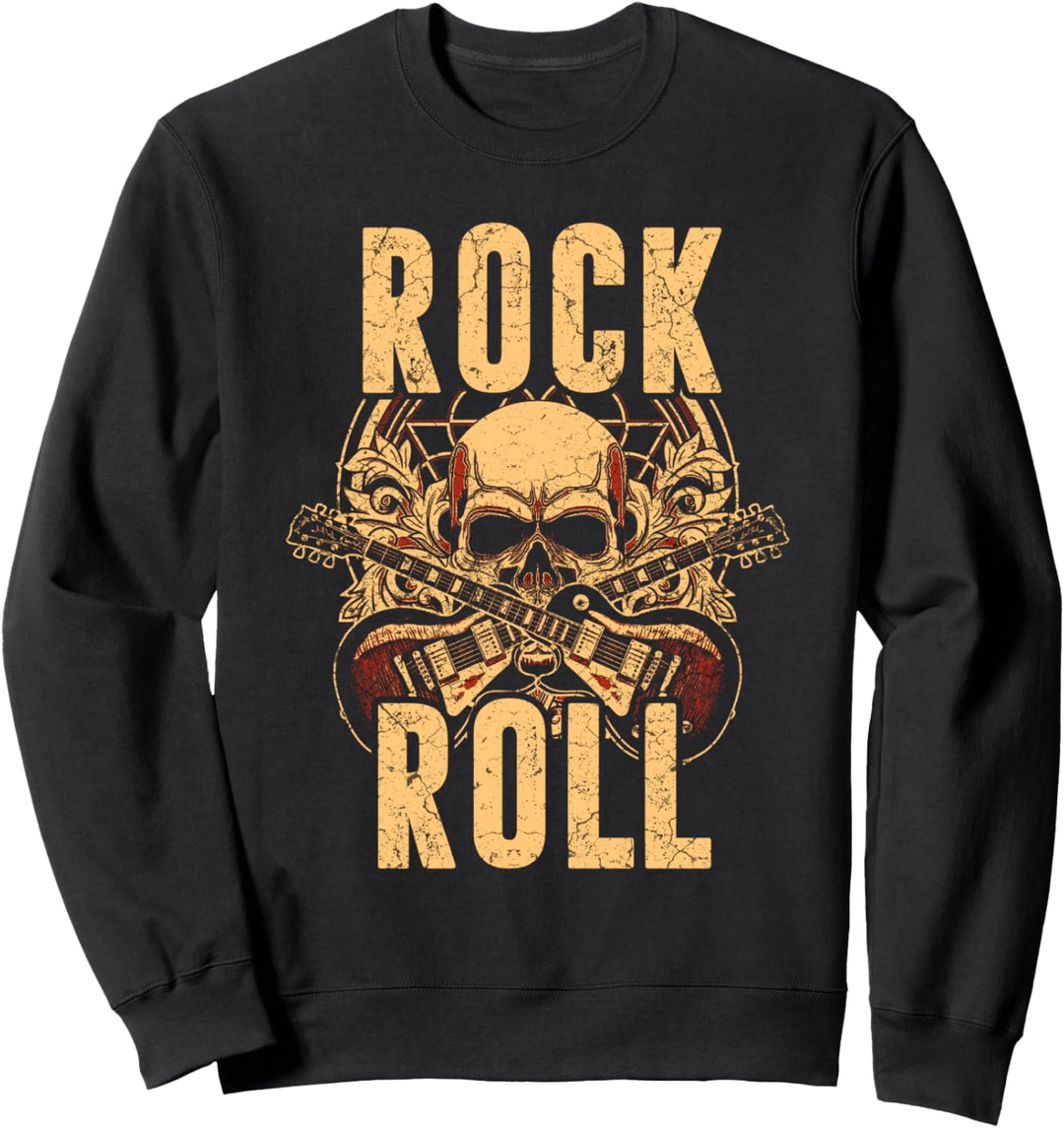 Rock & Roll Gitarren Spieler Vintage Rock and Roll Sweatshirt