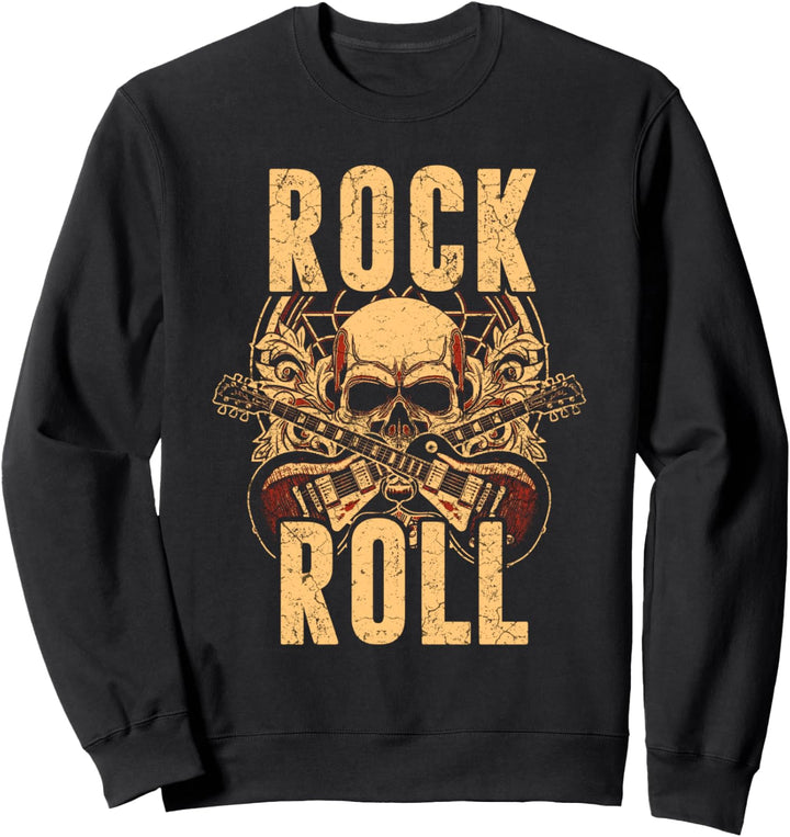 Rock & Roll Gitarren Spieler Vintage Rock and Roll Sweatshirt