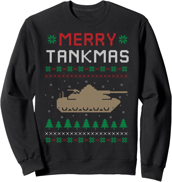 Merry Tankmas Battle Tank War Panzer Ugly Christmas Sweater Sweatshirt