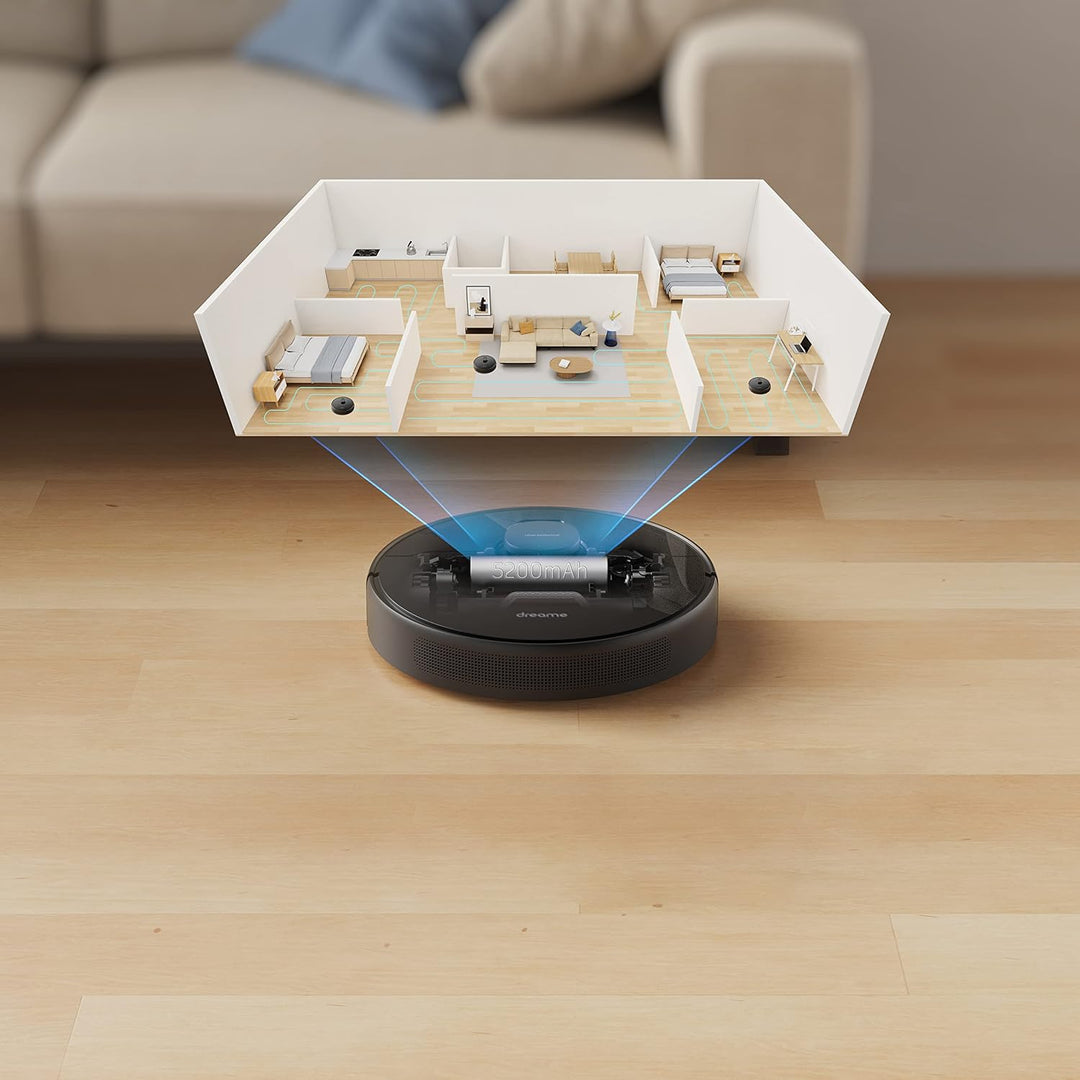 dreame D9 Max Staubsauger Roboter mit Laser-Navigation 4000Pa Saugroboter mit wischfunktion 150min L