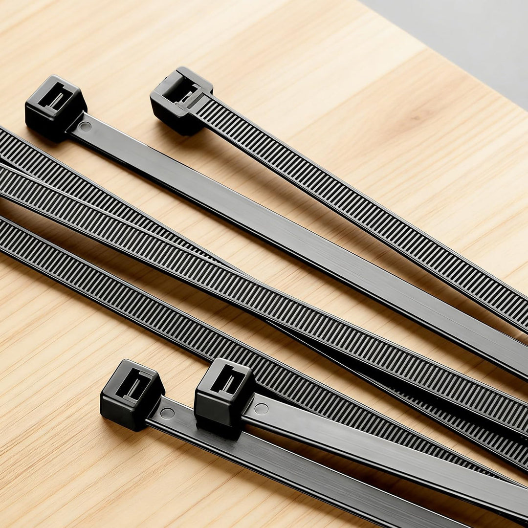 Kabelbinder Schwarz Extra Lang 100 Stück 650 × 8.8mm Breit Cable Ties mit 70 kg Zugfestigkeit Kann i