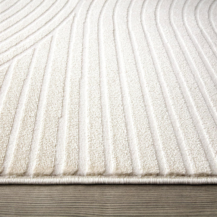 Paco Home Teppich Wohnzimmer Schlafzimmer Kurzflor Skandinavisches Boho Muster Regenbogen Geometrisc