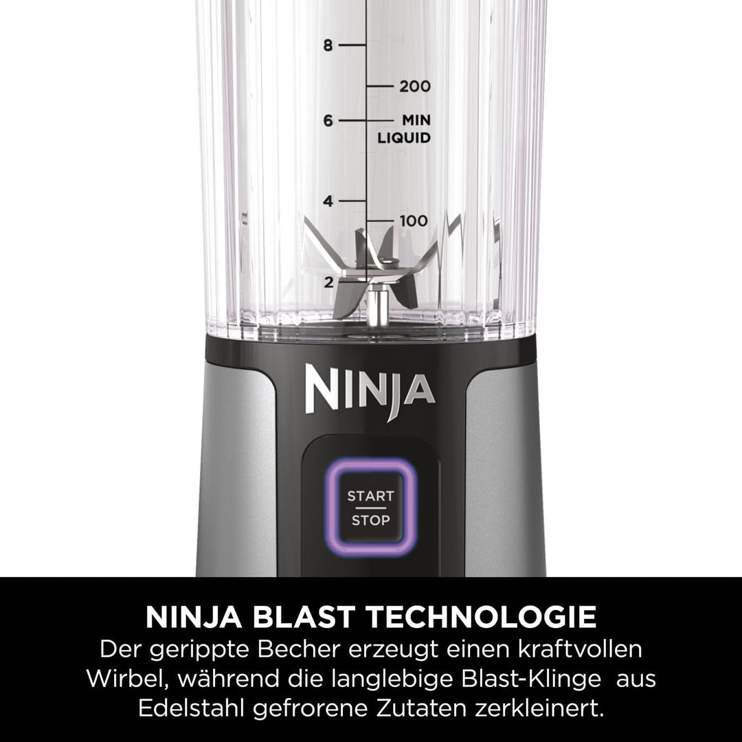 Ninja Blast Kabelloser Mixer, tragbar, USB-C wiederaufladbar, 530 ml, mit auslaufsicherem Trinkdecke