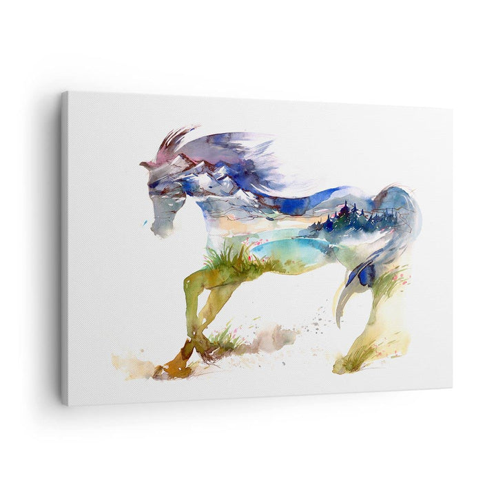 Bilder auf Leinwand Pferd Natur arabien ethnische Leinwandbild 70x50cm Wandbilder Dekoration Wohnzim