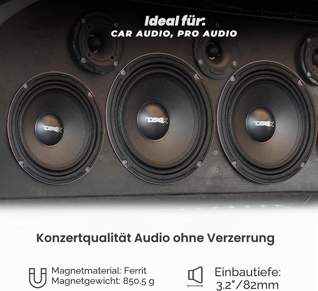 DS18 PRO-X8M Auto-Mitteltöner-Lautsprecher, 20,3 cm (8 Zoll), 550 W, 8 Ohm, Bass-Lautsprecher 20,3 c