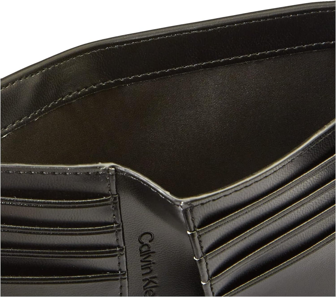 Calvin Klein Jeans Damen Trifold + Hardware Keyfob Reisezubehör-Bi-Fold-Brieftasche, Schwarz