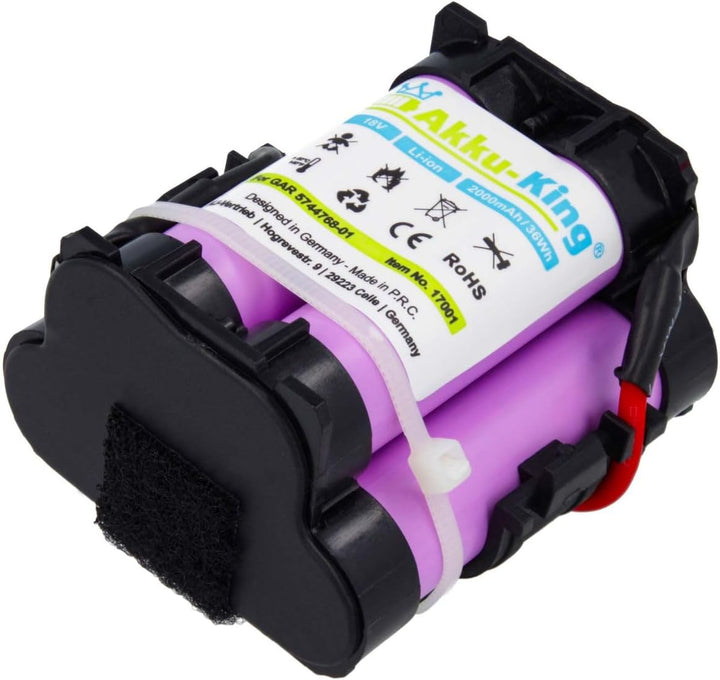 Akku-King Akku kompatibel mit Gardena 574 47 68-01, 574 47 68-03, 586 57 62-01 - Li-Ion 2000mAh - fü
